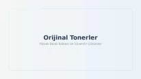 Orjinal Yazıcı Tonerleri